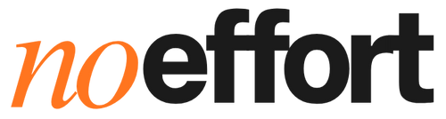 Logo with 'no effort' text on a white background